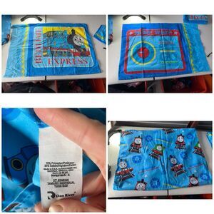 Vintage Thomas & Friends Bedtime Express 3-Pc Twin Flat Sheet + 2 Pillowcases